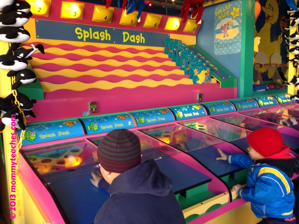 Playing one of many games!
